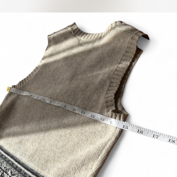 Tan |Esprit| Lambswool Blend Sleeveless Knit Vest Black Nordstrik Detail Size XS - Picture 7 of 7